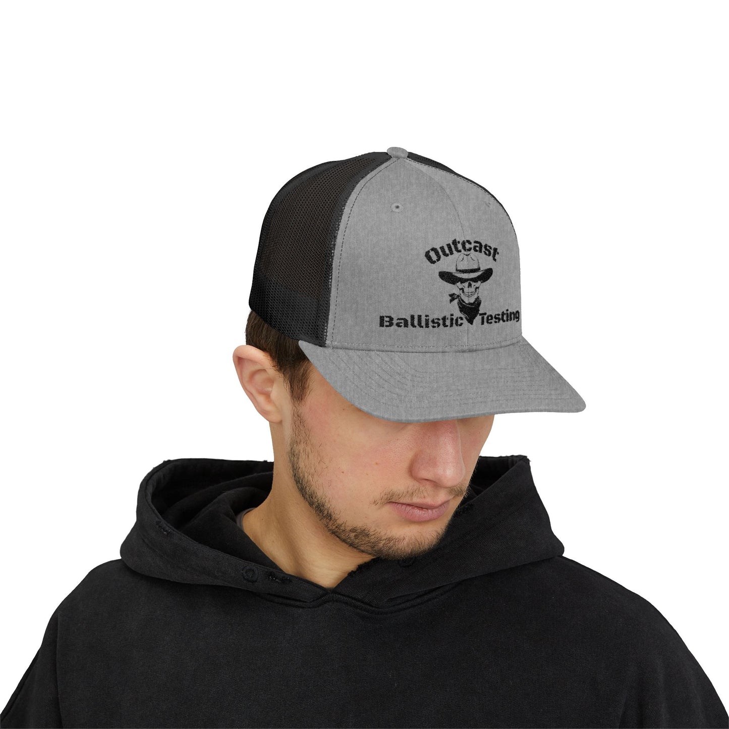 Outcast Ballistic Testing Snapback Trucker Cap - Tactical Style Hat for Outdoor Enthusiasts