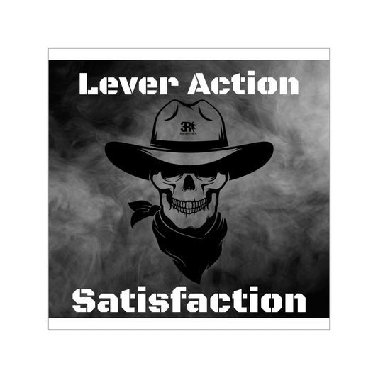 Lever Action Square Vinyl Stickers