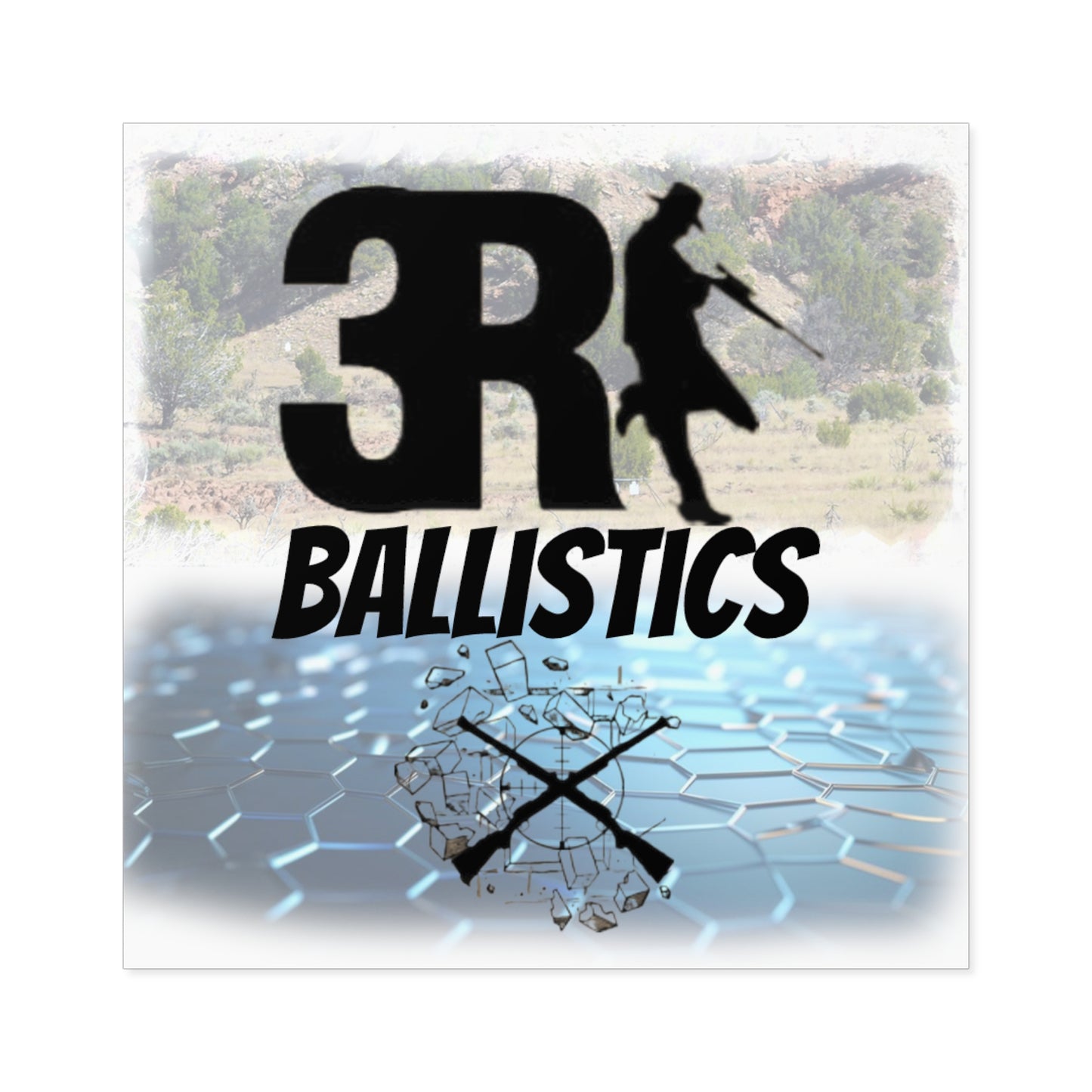 3R Ballistics Square Stickers, Indoor\Outdoor