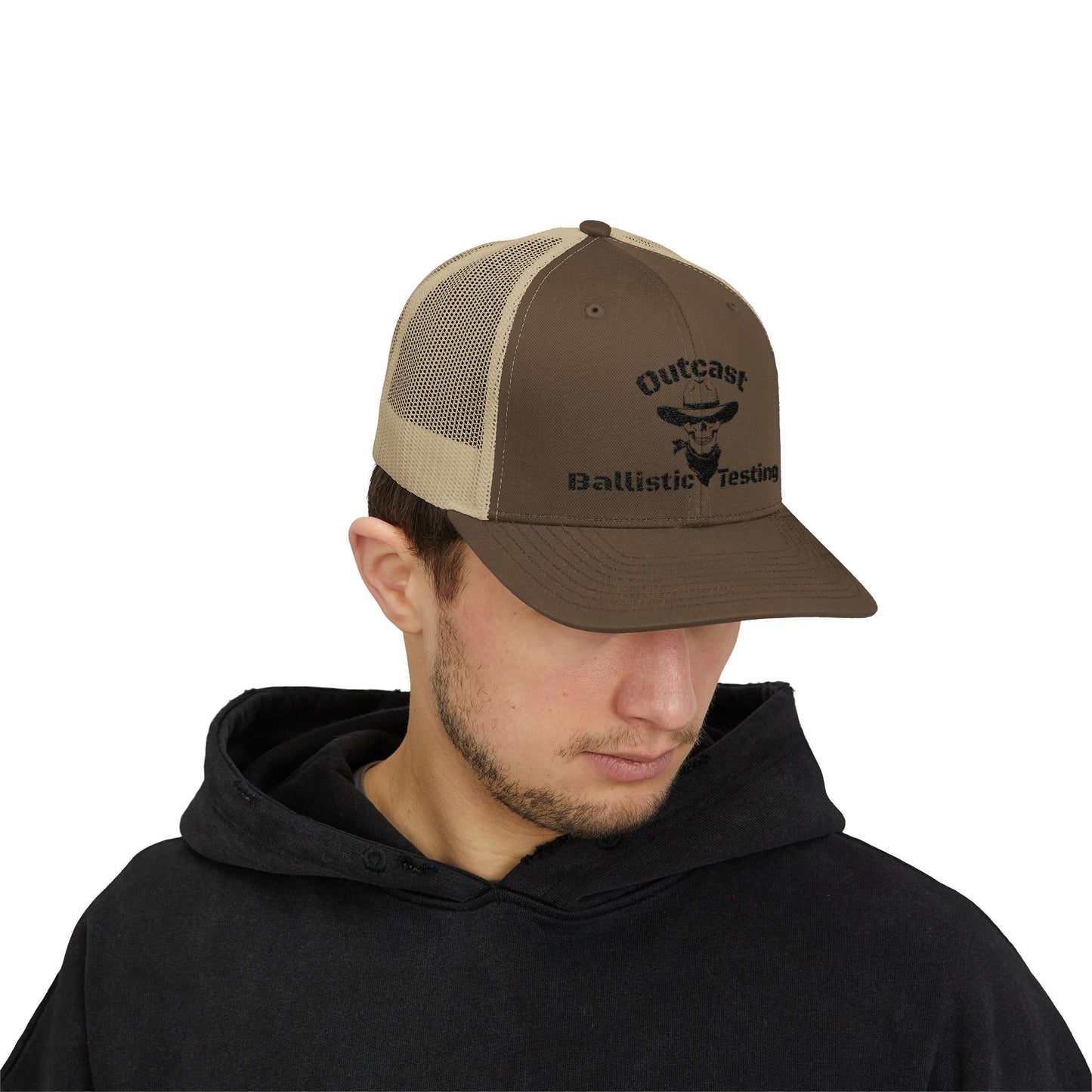 Outcast Ballistic Testing Snapback Trucker Cap - Tactical Style Hat for Outdoor Enthusiasts