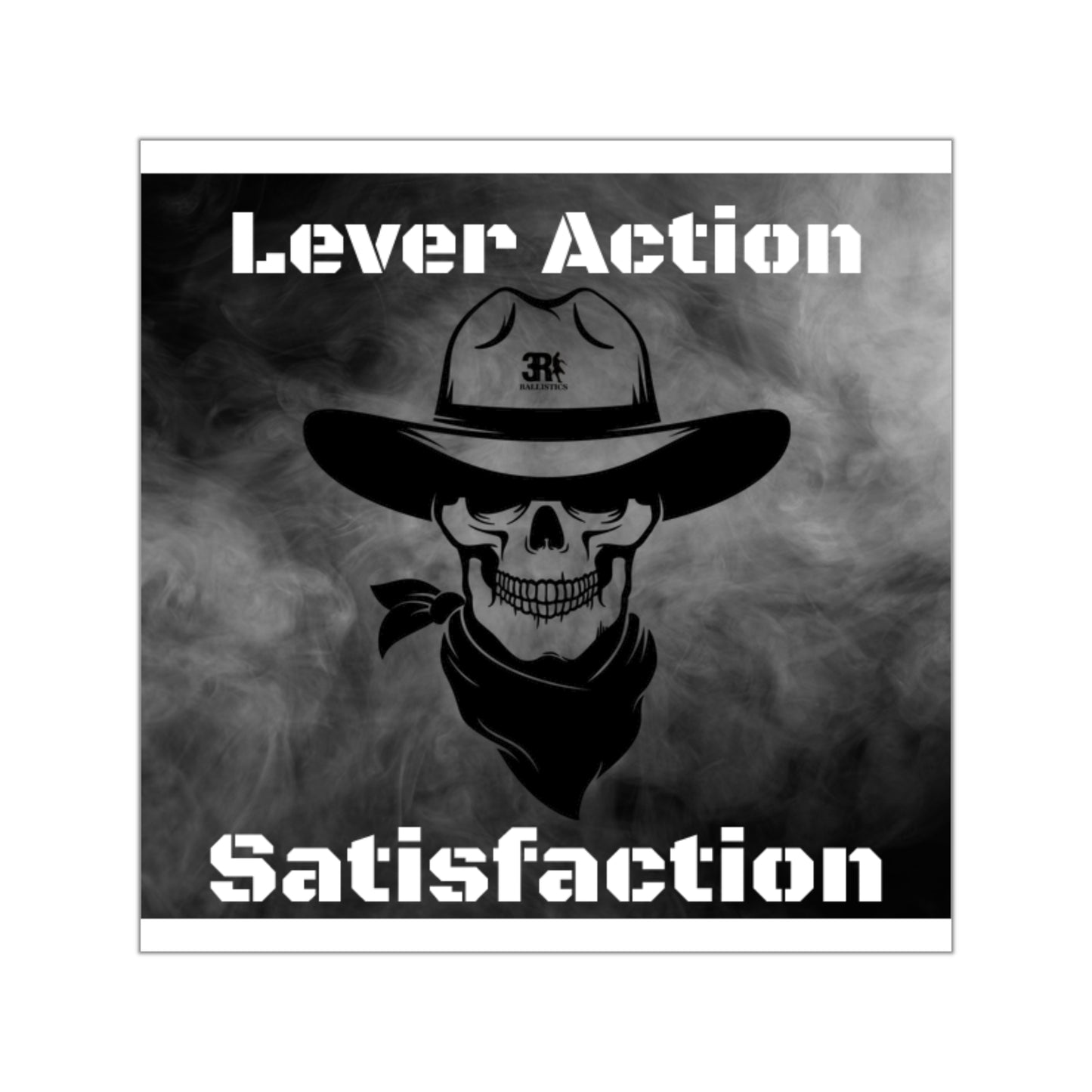 Lever Action Square Vinyl Stickers