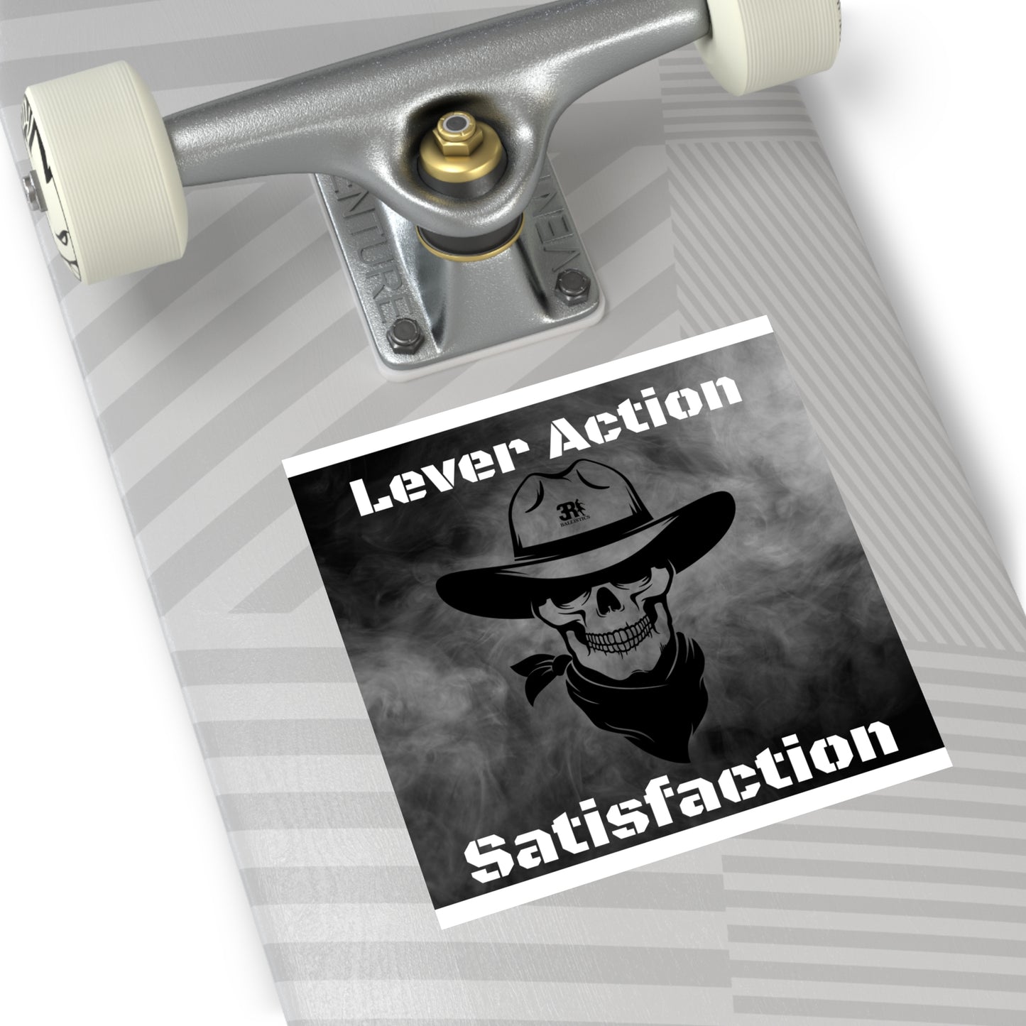 Lever Action Square Vinyl Stickers