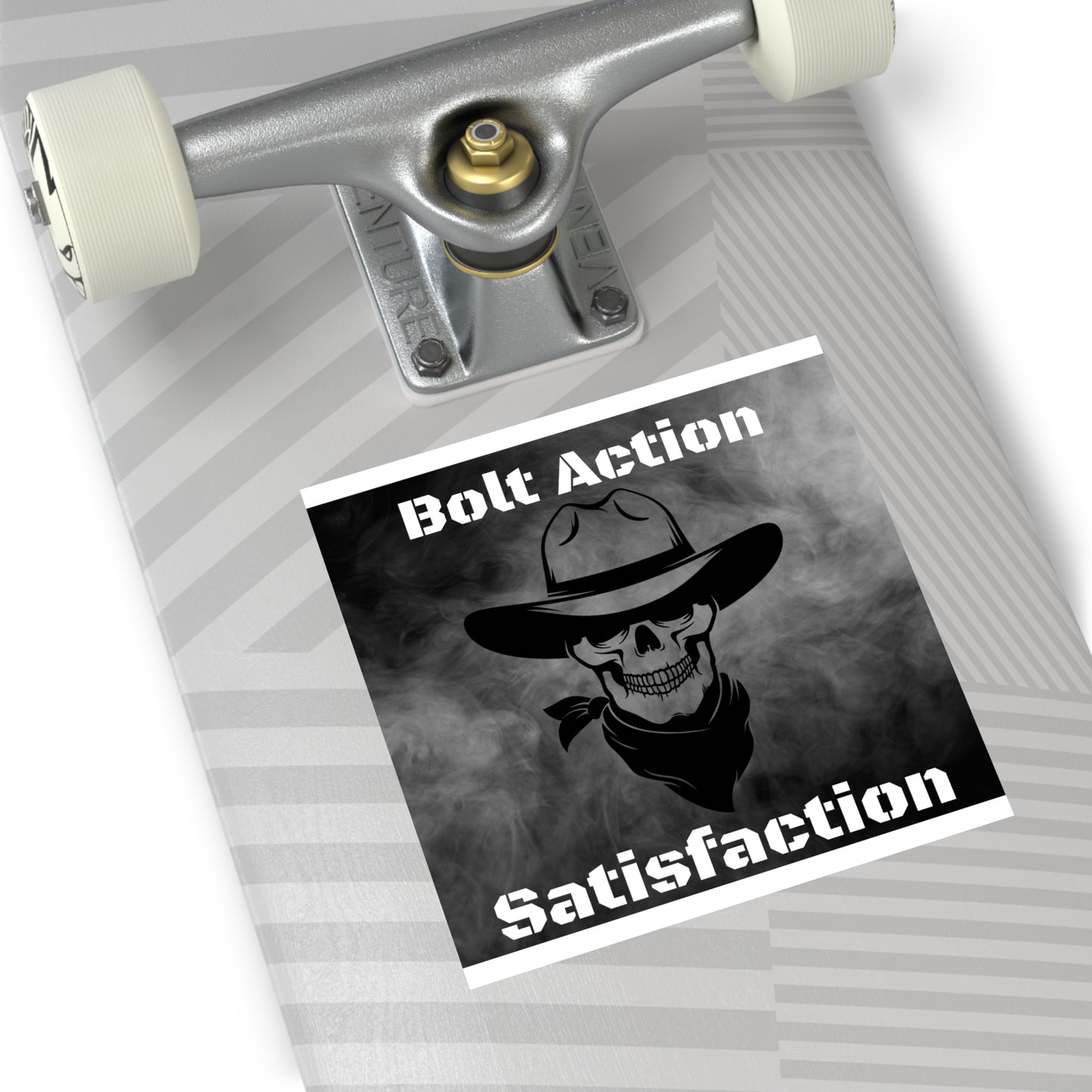 Bolt Action Square Vinyl Stickers