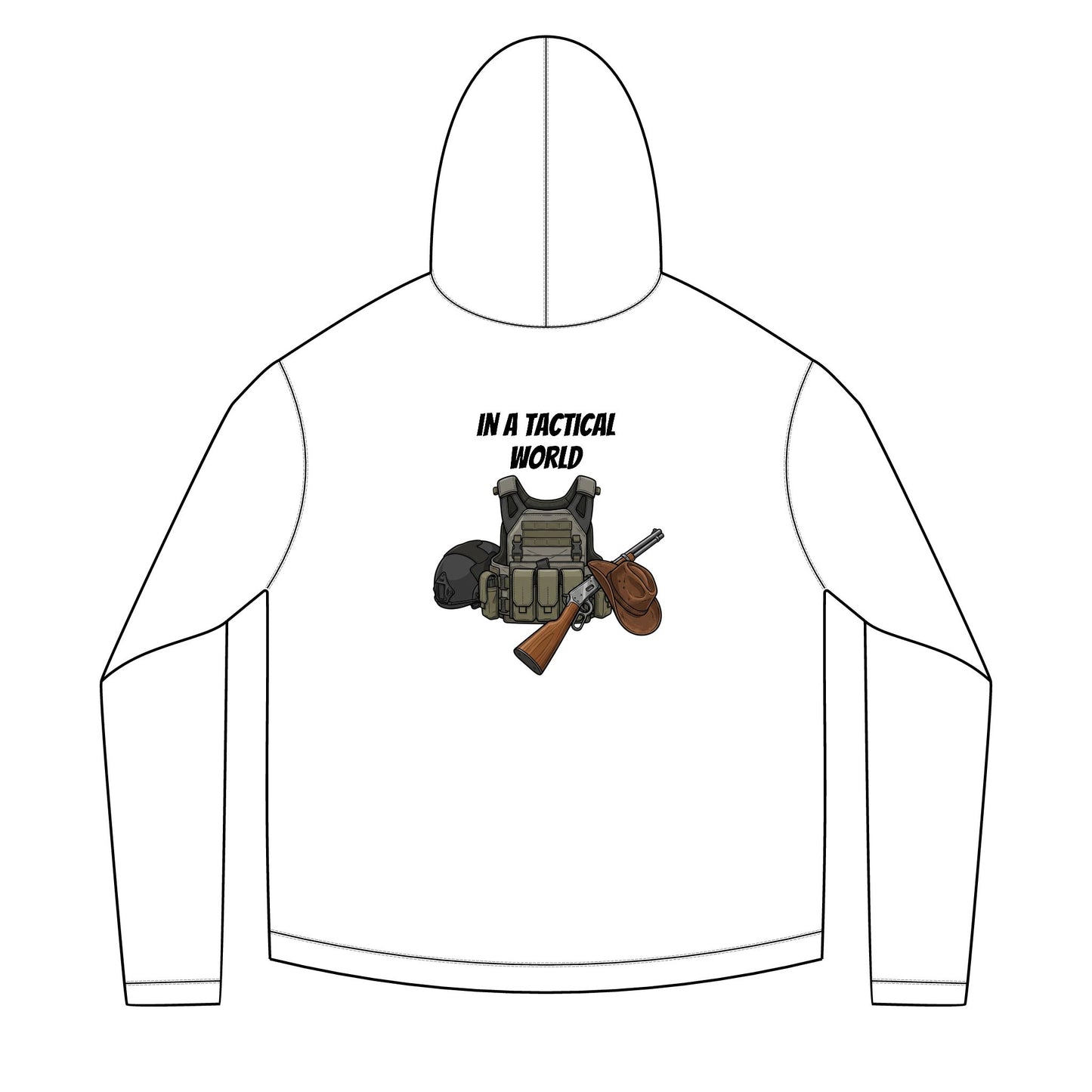 Modern Gunslinger Hoodie — "Just a Modern Gunslinger" Tactical Graphic Hoodie