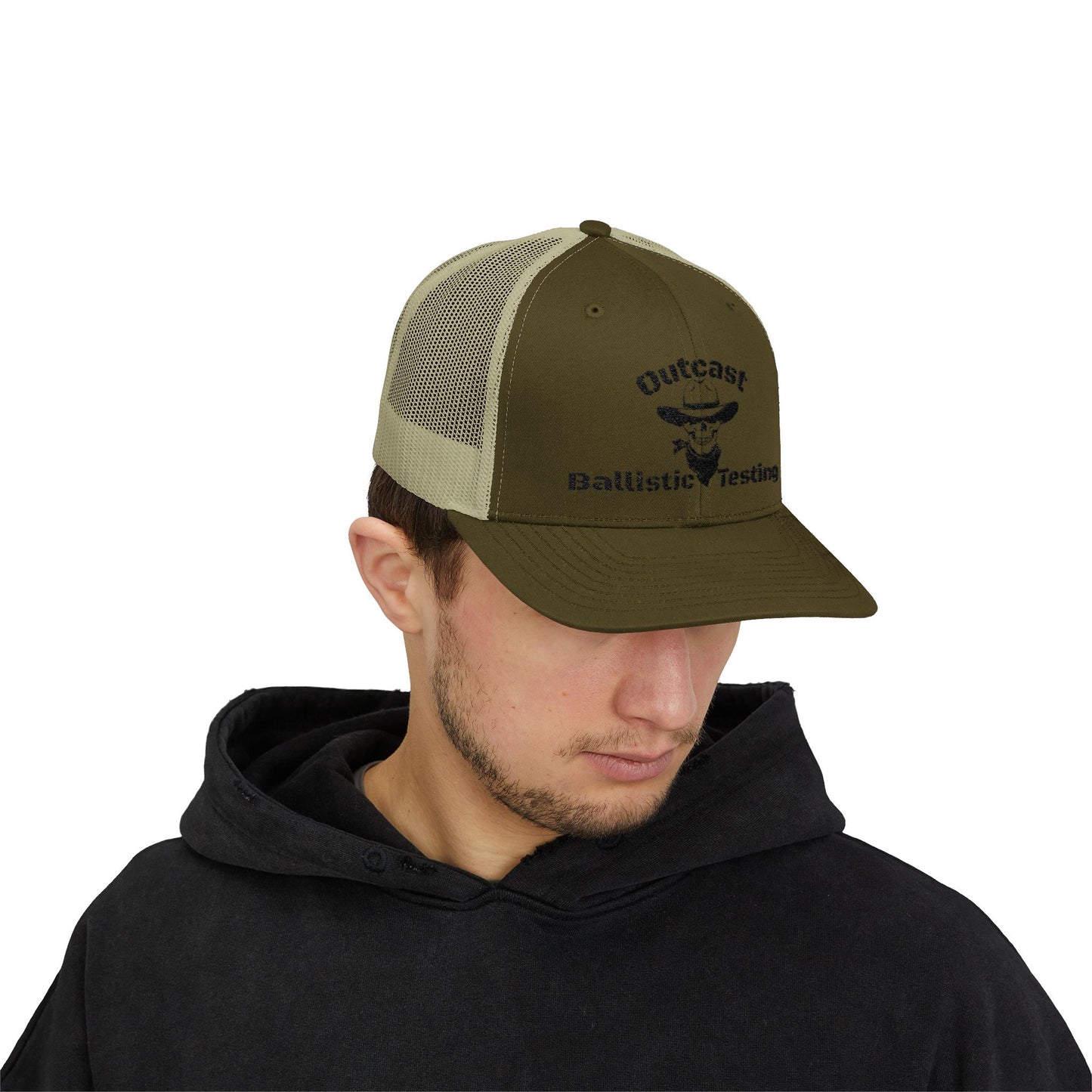 Outcast Ballistic Testing Snapback Trucker Cap - Tactical Style Hat for Outdoor Enthusiasts